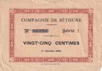 Francia 25 Centimes - Compagnie de B&eacute;thune - 01-01-1915 - S&eacute;rie 1