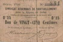 Francia 25 Centimes - Sedan Region - 26-02-1916 - Serial 156