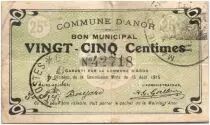 Francia 25 Centimes Anor City - 1915