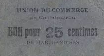 Francia 25 Centimes Castelmoron Union du commerce