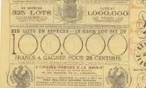 Francia 25 Centimes Loterie de Chatearoux - 1868 - VF - 2 nd ex