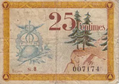 Francia 25 Centimes Salins-Les-Bains City
