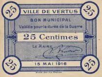 Francia 25 Centimes Vertus City 1916