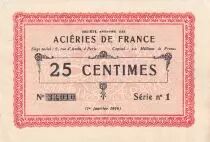 Francia 25 Cents - Compagnie de B&eacute;thune - 01-01-1916 - S&eacute;rie 1
