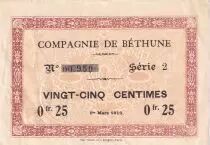 Francia 25 cents - Compagnie de B&eacute;thune - 01-03-1916 - S&eacute;rie 2