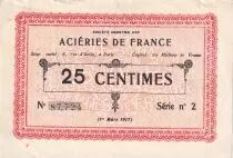 Francia 25 Cents - Compagnie de B&eacute;thune - 01-03-1917 - S&eacute;rie 2