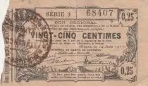 Francia 25 Cents - Hirson - Regional Coupon  - 14-06-1917 - Serial 3