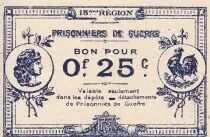 Francia 25 Cents - Prisionniers de guerre - 15�me r�gion