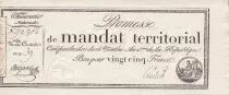 Francia 25 Francs - Mandat Territorial - 1796 - Serial 39 - P. A.83b