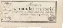 Francia 25 francs - Territorial mandate - serial 15 - Num 63210 - 1796