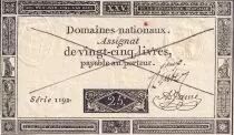Francia 25 Livres - Fake - Figures standing on the border - 06-06-1793 - P.UNC - Sign. A. Jame