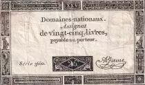 Francia 25 Livres- Black print - 06-06-1793 - Sign. Jame - Serial 3660 - L.168