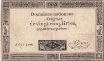 Francia 25 Livres- Black print - 06-06-1793 - Sign. Jame - Serial 3660 - P A.71