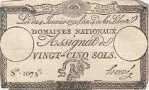 Francia 25 Sols - Rooster - 04-01-1792 - Sign. Herv&eacute; - Serial 1072