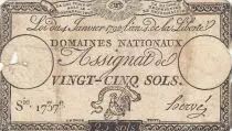 Francia 25 Sols - Rooster - 04-01-1792 - Sign. Herv&eacute; - Serial 1737