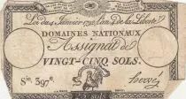 Francia 25 Sols - Rooster - 04-01-1792 - Sign. Herv&eacute; - Serial 397