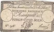 Francia 25 Sols - Rooster - 04-01-1792 - Sign. Herv&eacute; - Serial 908