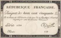 Francia 250 Livres - 7 Vend&eacute;miaire An II - 1793 - Sign. Andrieu - Serial 4690