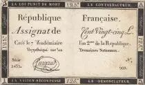 Francia 250 Livres - 7 Vend&eacute;miaire An II - 1793 - Sign. Furgaud - Serial 2435