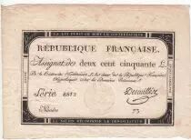 Francia 250 Livres 7 Vendemiaire An II - 28.9.1793 - Sign.  Descuiller - VF