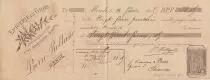 Francia 28 francs - Bank cheque receipt - Grocery store - 1899