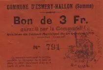 Francia 3 F Esmery-Hallon n&deg; 791