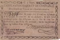 Francia 3 livres - Vienne - Chatelleraud - 1791