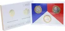 Francia 3 x 10 francs - Montesquieu - Genius - Grimaldi - 1989 - UNC - Bimetal