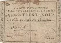 Francia 30 sous - Somme - Patriotic fund of Saint Vallery sur Somme - ND