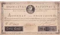 Francia 300 Livres Bust of Louis XVI False - 19-06 and 12-09-1791 - Serial G - Signature Lefebre