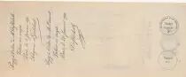 Francia 34.50 francs - Bank cheque receipt - Paris -17-12-191?
