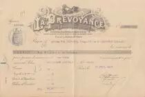 Francia 35.20 francs - Bank cheque receipt - La pr&eacute;voyance - 1913