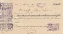 Francia 38 000 francs - Bank cheque receipt - R. Pallot notaire - 1914