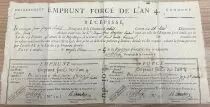 Francia 3x200 Francs - Emprunt Forc&eacute; - An 4 (1796) - Jura