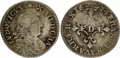 Francia 4 Sols - Louis XIV - 1674 D Lyon