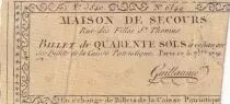 Francia 40 sols - Emergency home, rue des filles St. Thomas - 05-09-1791 - False