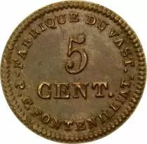 Francia 5 Cent, Fabrique du Vast - P. F. Fontenilliat - 1795