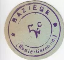 Francia 5 cent. Bazi&egrave;ge Bon de mairie