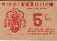 Francia 5 cent. Luchon City