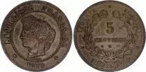 Francia 5 Centimes Ceres - 1872 K Bordeaux - F to VF