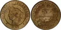 Francia 5 Centimes Ceres - Third Republic - 1877 A Paris - KM.821