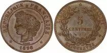 Francia 5 Centimes C&eacute;r&egrave;s - Third R&eacute;public - 1896 A (Beam)