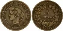 Francia 5 Centimes Ceres - Third Republic- 1886 A Paris