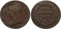Francia 5 Centimes Dupre - Liberty head - An 7/5 D Lyon