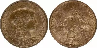 Francia 5 Centimes Dupuis - 1916