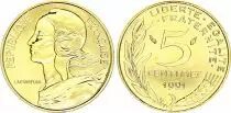 Francia 5 centimes Lagriffoul - 1991 BU frappe m&eacute;daille