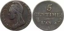 Francia 5 Centimes Liberty head - An 4 A Paris