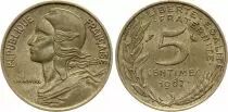 Francia 5 Centimes Marian - 1967