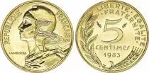 Francia 5 Centimes Marian - 1983 UNC -