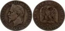 Francia 5 Centimes Napoleon III - Laurel Head - 1864BB Strasbourg